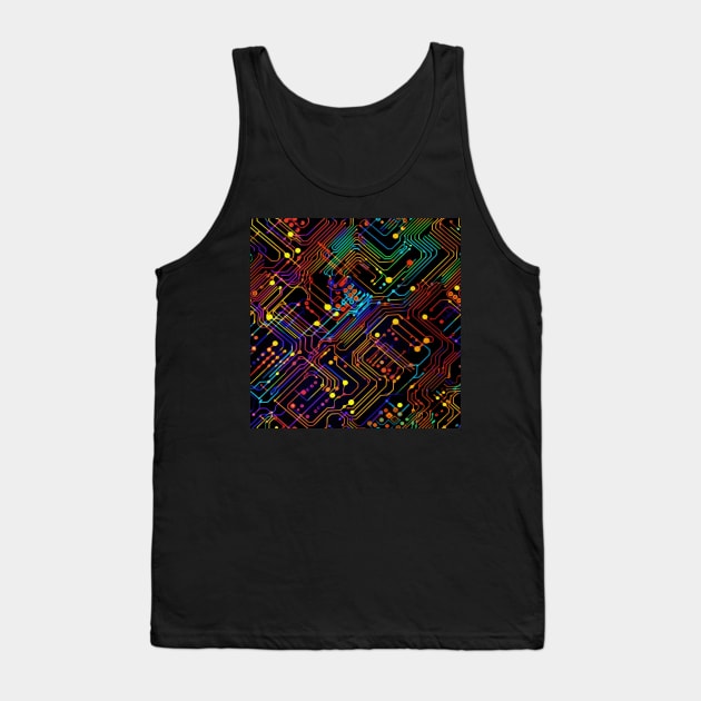 Circuit Board design illustration Tank Top by Russell102